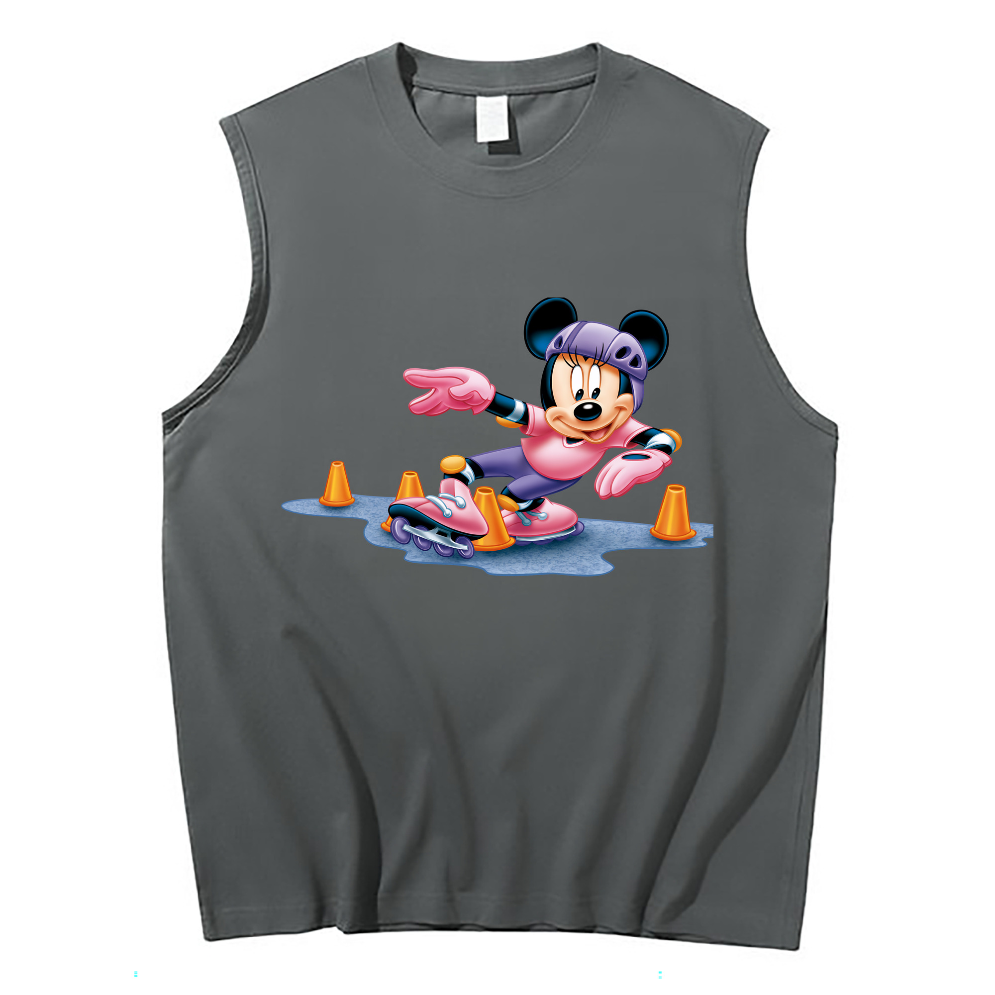 （画像用） ミッキーマウス Mickey Mouse コットン100％タンクトップ（フロントプリント）